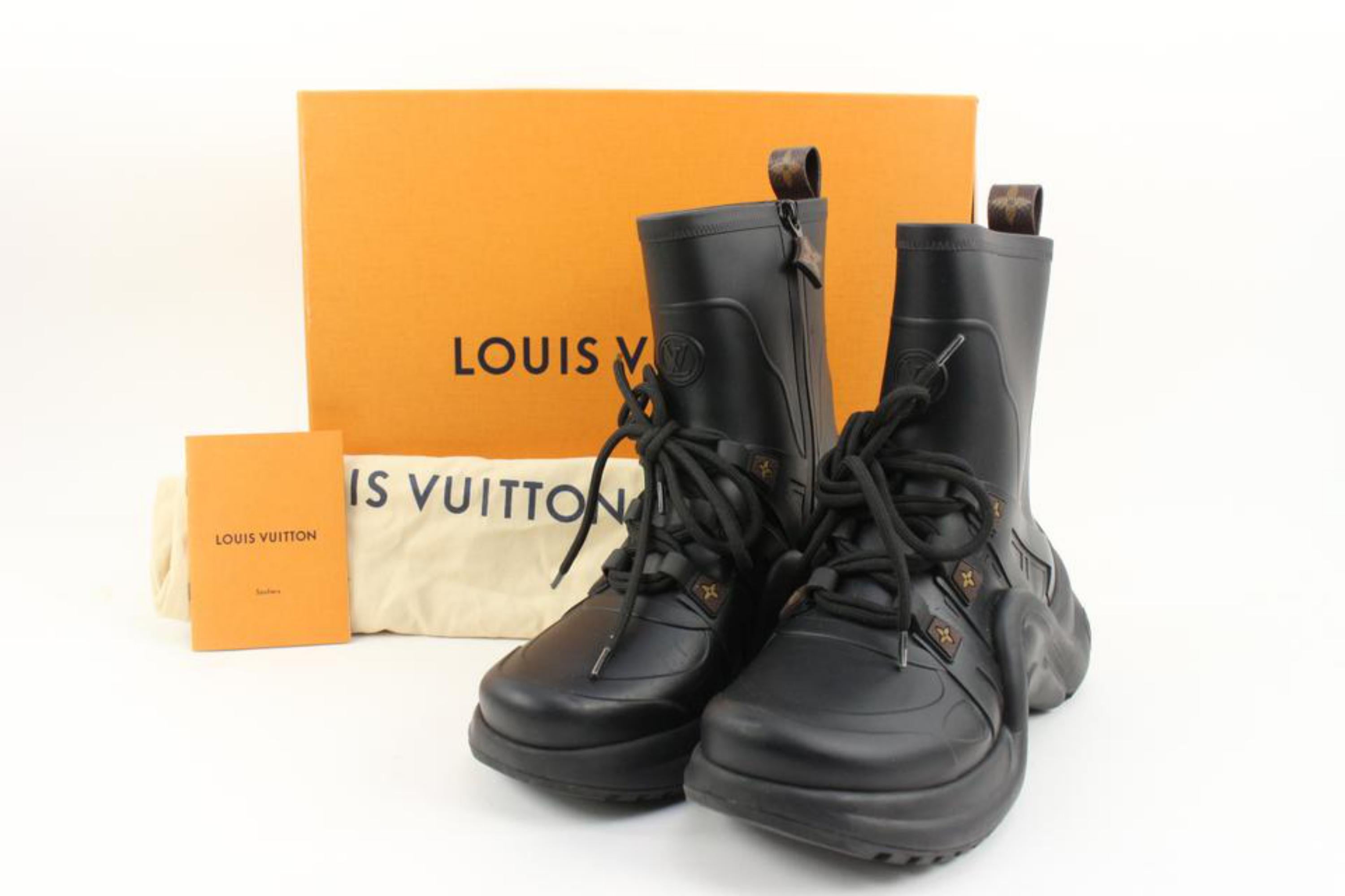 Louis Vuitton Women's Mat Rubber Monogram LV Archlight Sneaker Boots