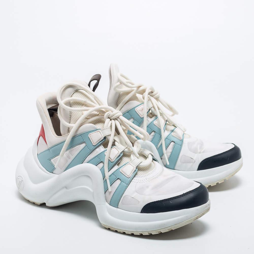 Louis Vuitton Tricolor Satin And Leather Archlight Sneakers