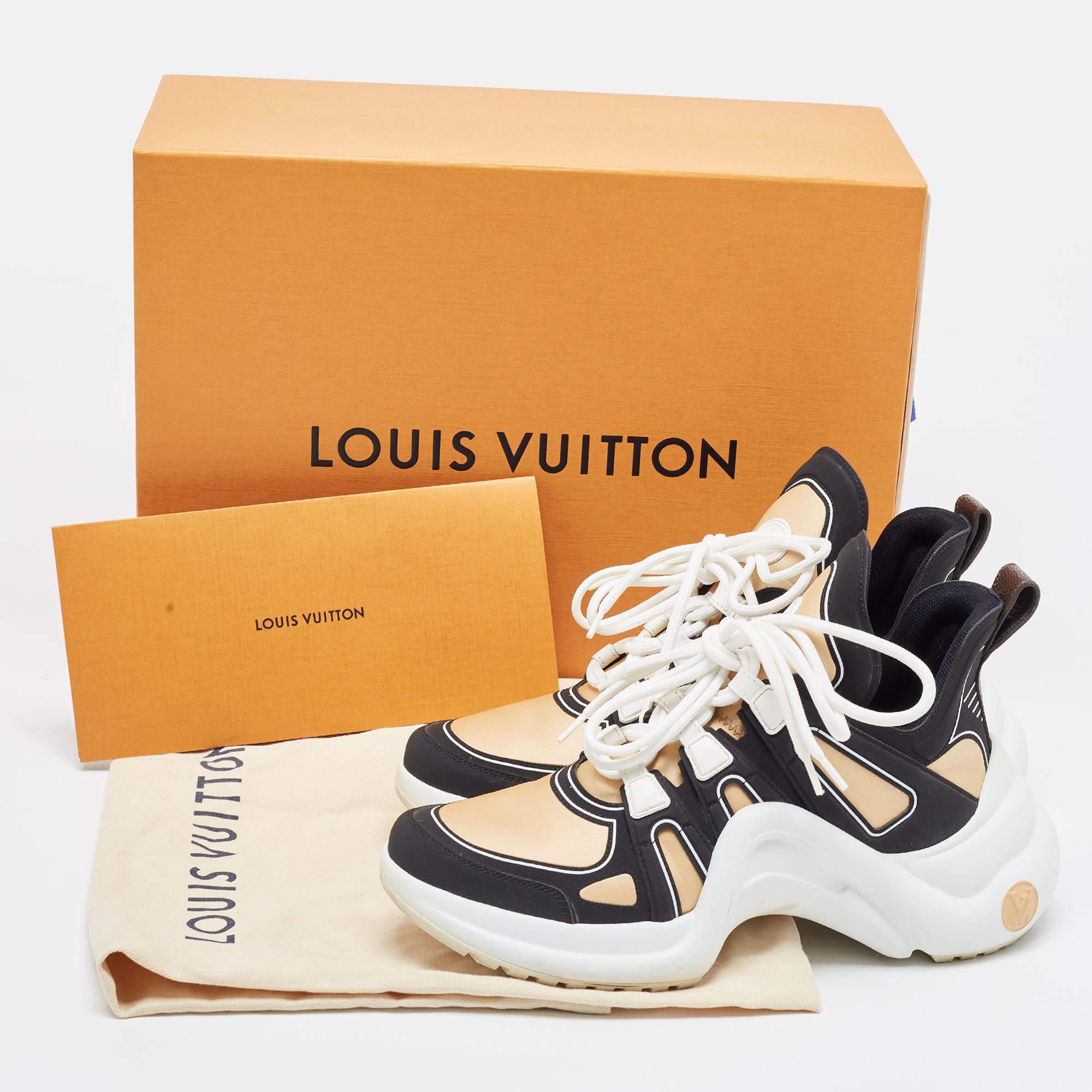 Louis Vuitton Brown/Black Nylon and Leather Archlight Sneakers