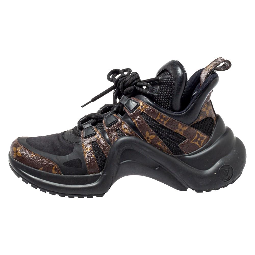 Louis Vuitton Black Monogram Canvas And Mesh LV Archlight Sneakers