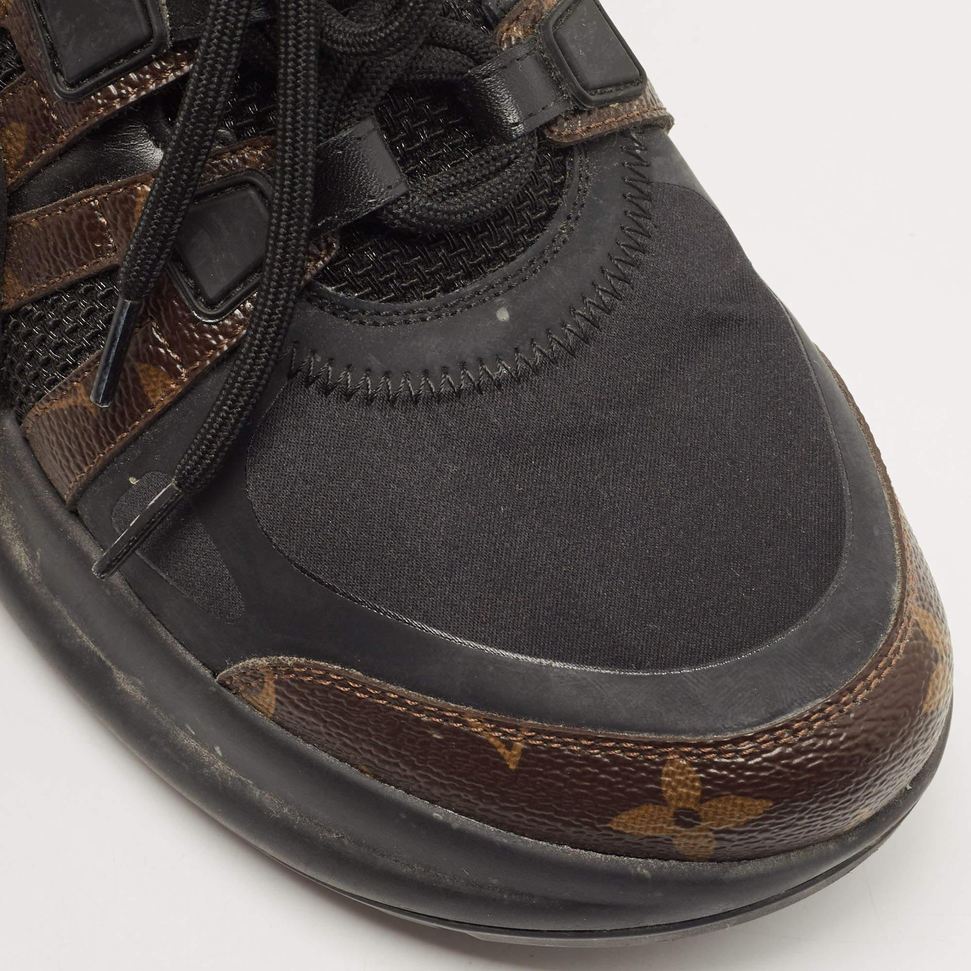 Louis Vuitton Brown/Black Canvas and Leather Archlight Sneakers