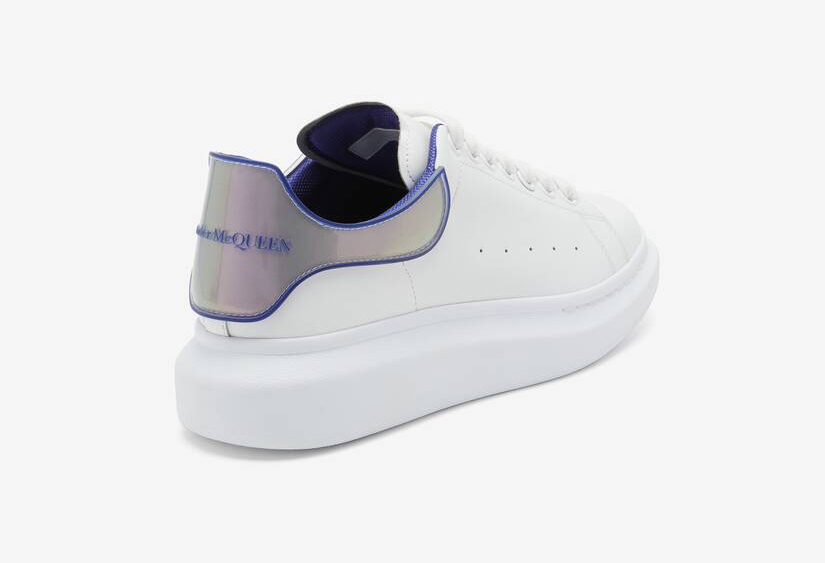 Alexander McQueen Men's Oversized Sneaker in White/utopian Blue