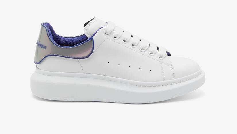 Alexander McQueen Men's Oversized Sneaker in White/utopian Blue
