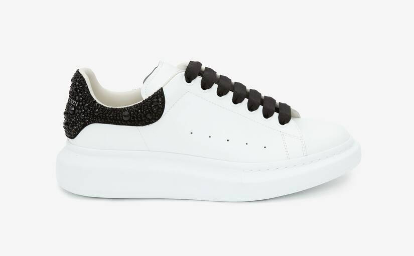 Alexander McQueen Men's Oversized Sneaker in White/jet Black