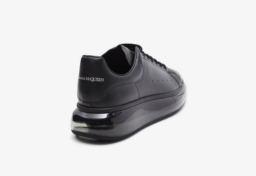 Alexander McQueen Men's Oversized Transparent Sole Sneaker in Black