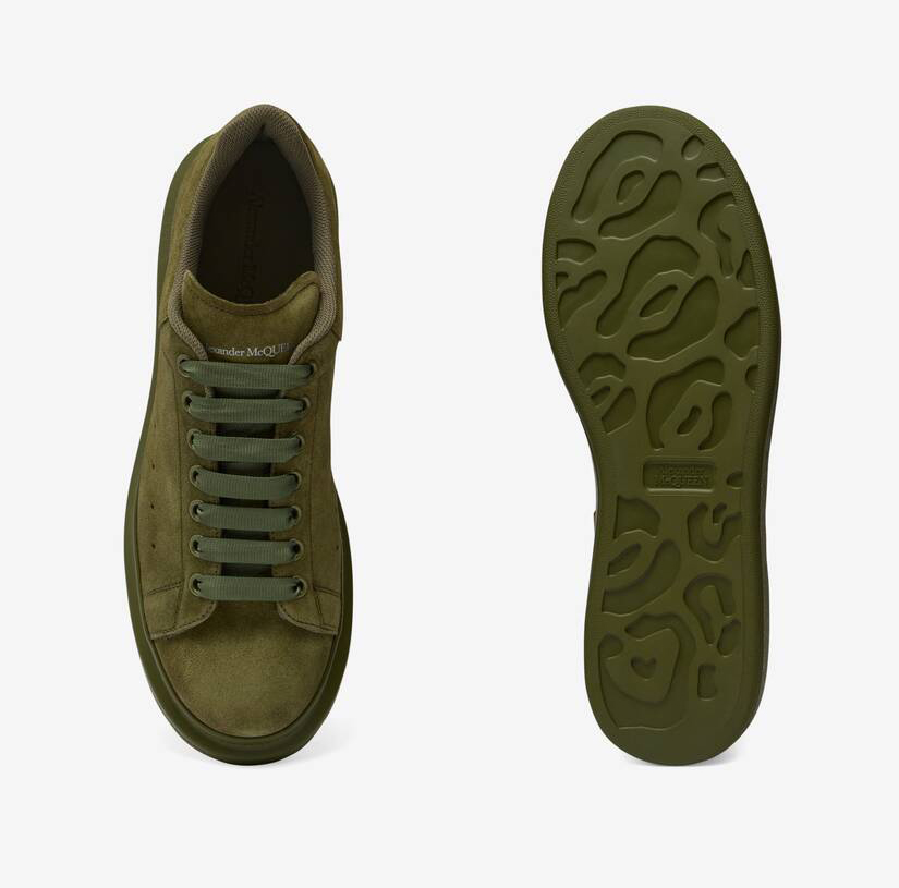 Alexander McQueen Men's Oversized Sneaker in Military Green