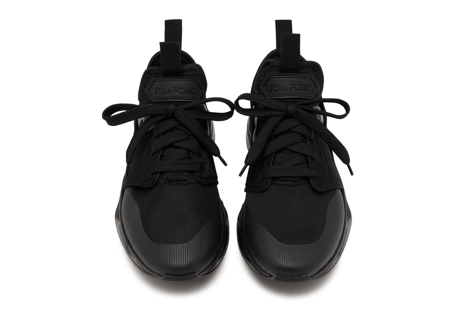 Tom Ford NYLON MESH JAGO SNEAKERS All Black