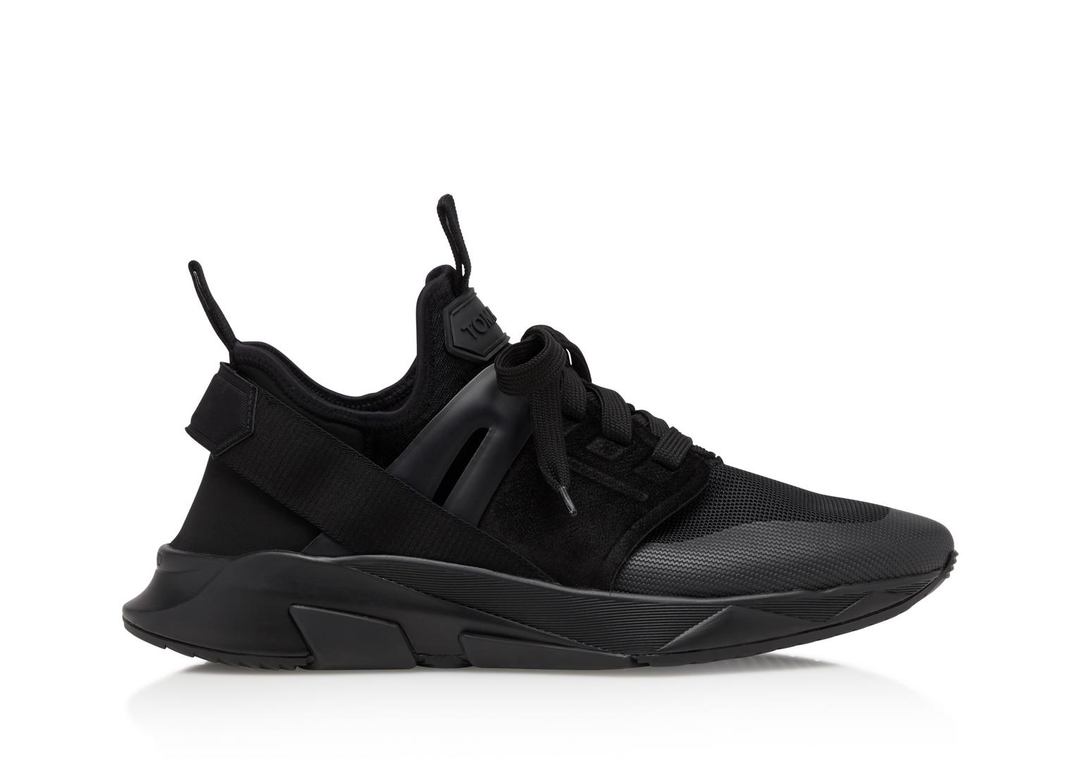 Tom Ford NYLON MESH JAGO SNEAKERS All Black