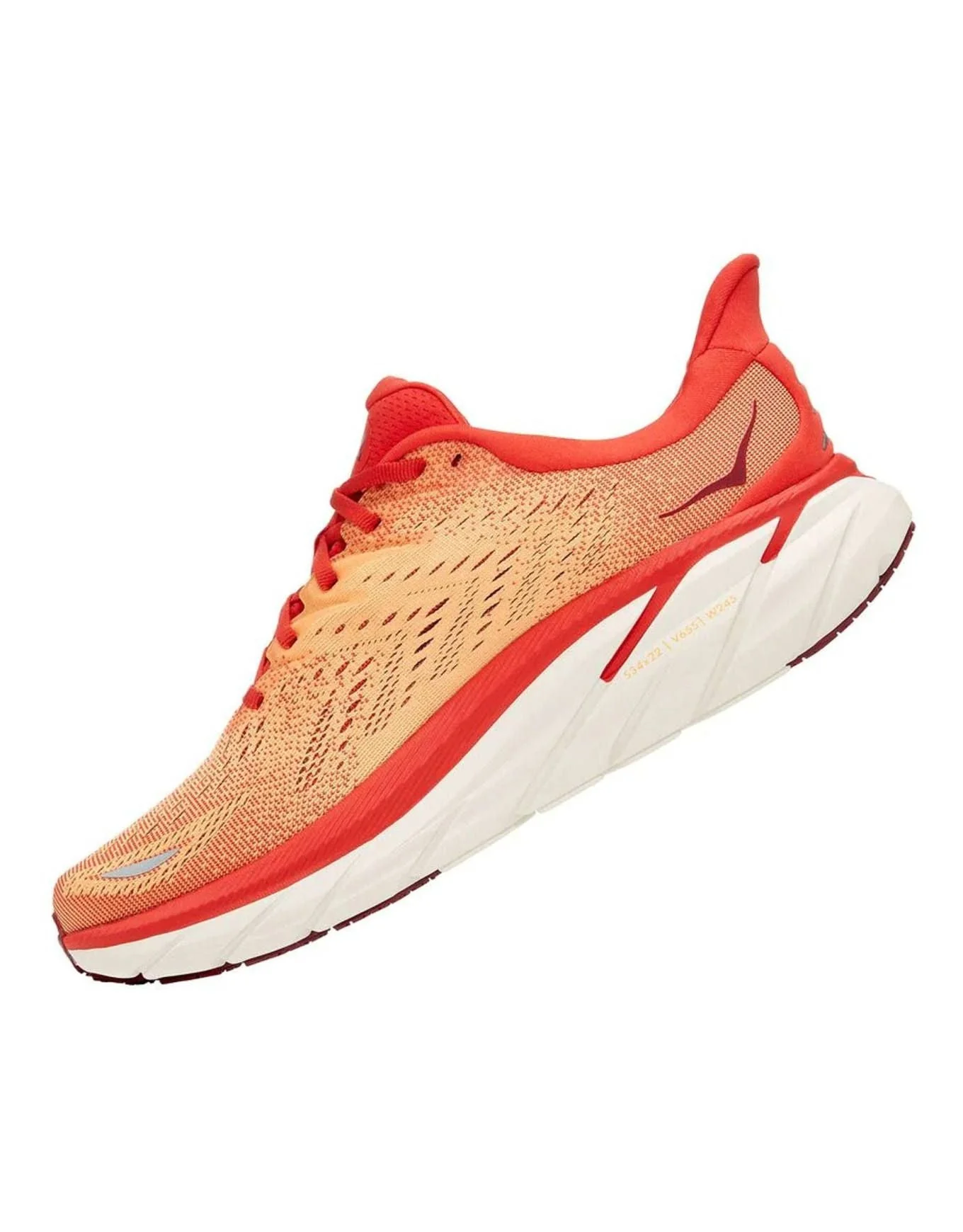 Clifton 8 - Fiesta / Blazing Orange (HOKA er litt liten – ta en størrelse opp.)