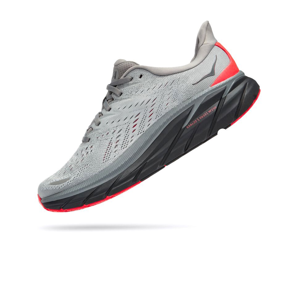 Clifton 8 - Sharkskin / Diva Pink (HOKA er litt liten – ta en størrelse opp.)