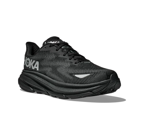 Clifton 9 - BLACK / BLACK (HOKA er litt liten – ta en størrelse opp.)