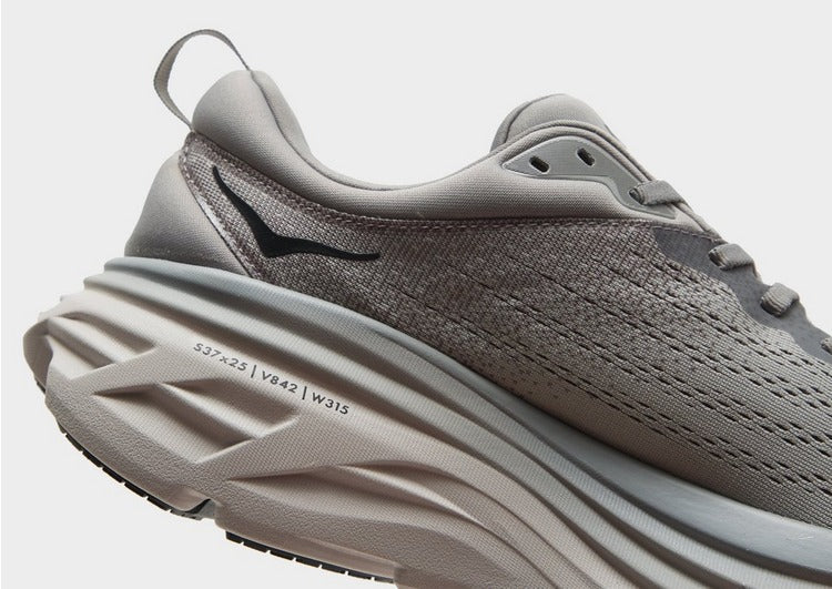 BONDI 8 Sharkskin/Harbor Mist (HOKA er litt liten – ta en størrelse opp.)