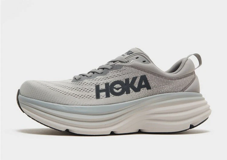 BONDI 8 Sharkskin/Harbor Mist (HOKA er litt liten – ta en størrelse opp.)