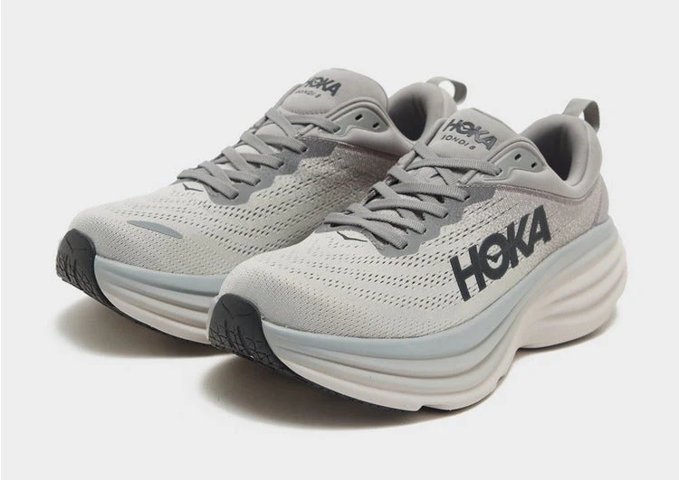 BONDI 8 Sharkskin/Harbor Mist (HOKA er litt liten – ta en størrelse opp.)