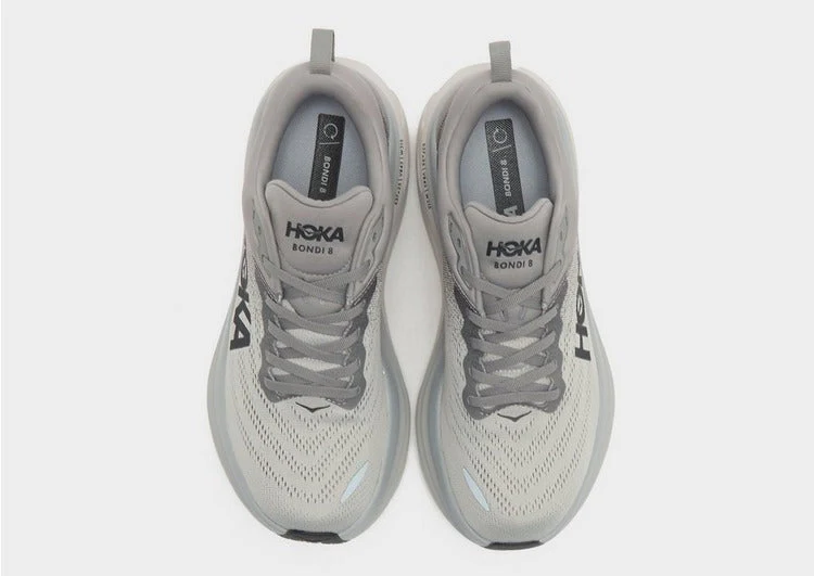 BONDI 8 Sharkskin/Harbor Mist (HOKA er litt liten – ta en størrelse opp.)