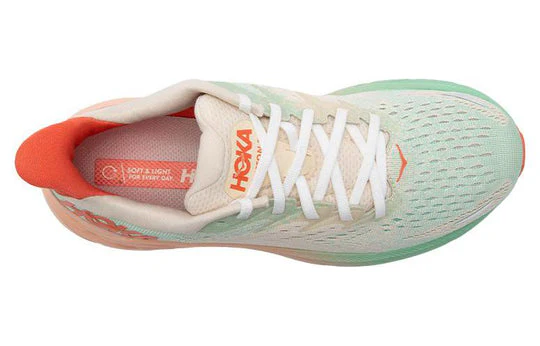 Clifton 8 -  Orange / Mint Green (HOKA er litt liten – ta en størrelse opp.)