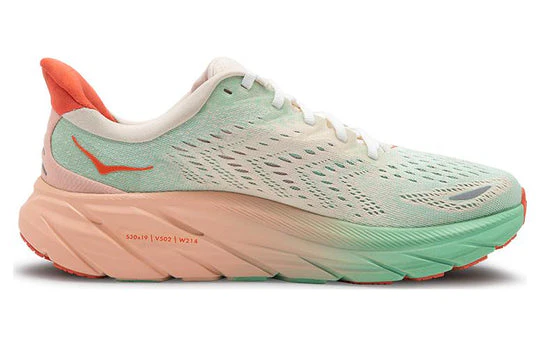 Clifton 8 -  Orange / Mint Green (HOKA er litt liten – ta en størrelse opp.)