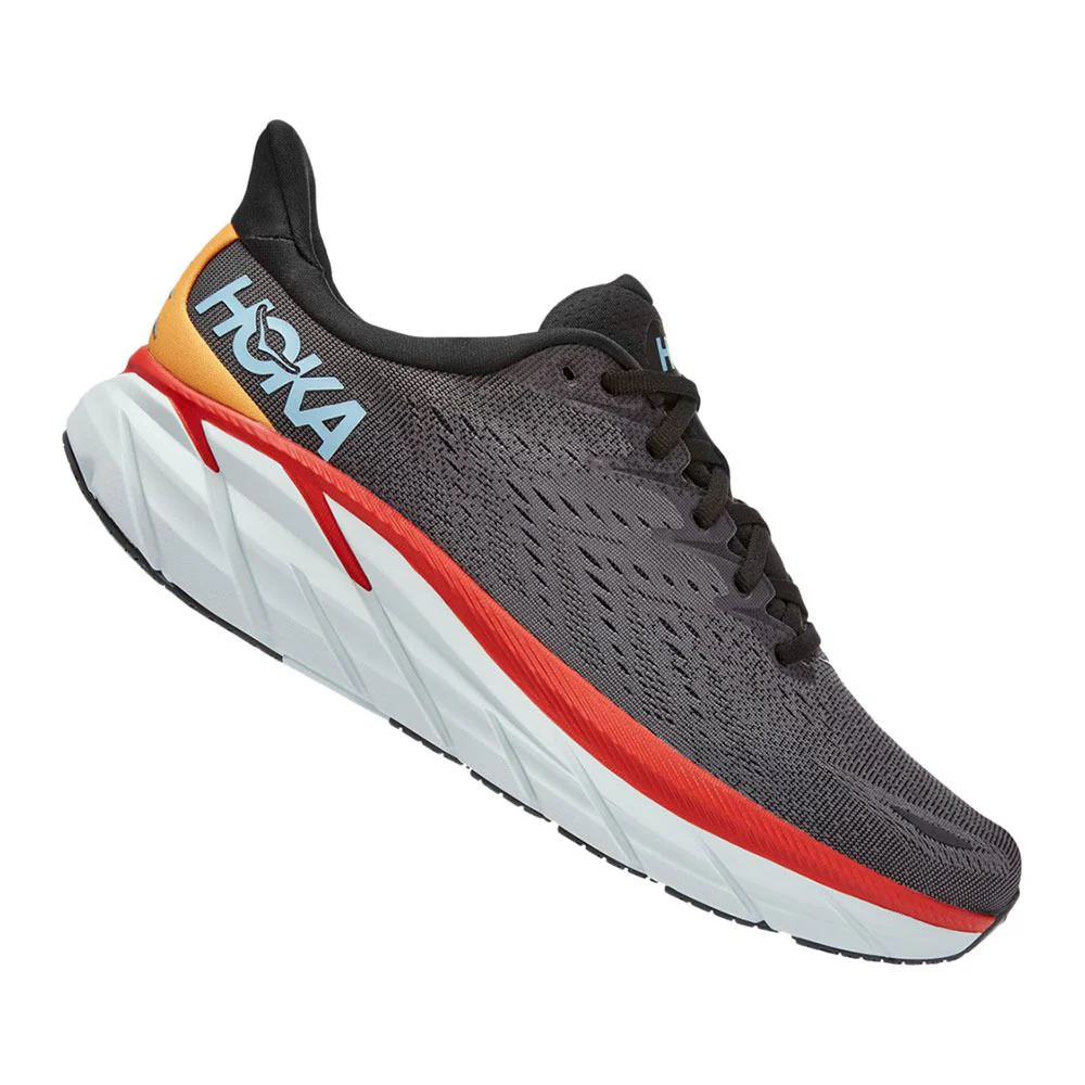 Clifton 8 - Anthracite / Castlerock (HOKA er litt liten – ta en størrelse opp.)