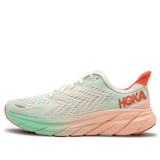 Clifton 8 -  Orange / Mint Green (HOKA er litt liten – ta en størrelse opp.)