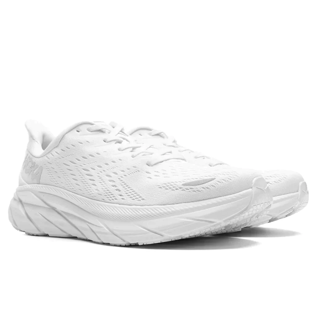 Clifton 8 - WHITE / WHITE (HOKA er litt liten – ta en størrelse opp.)
