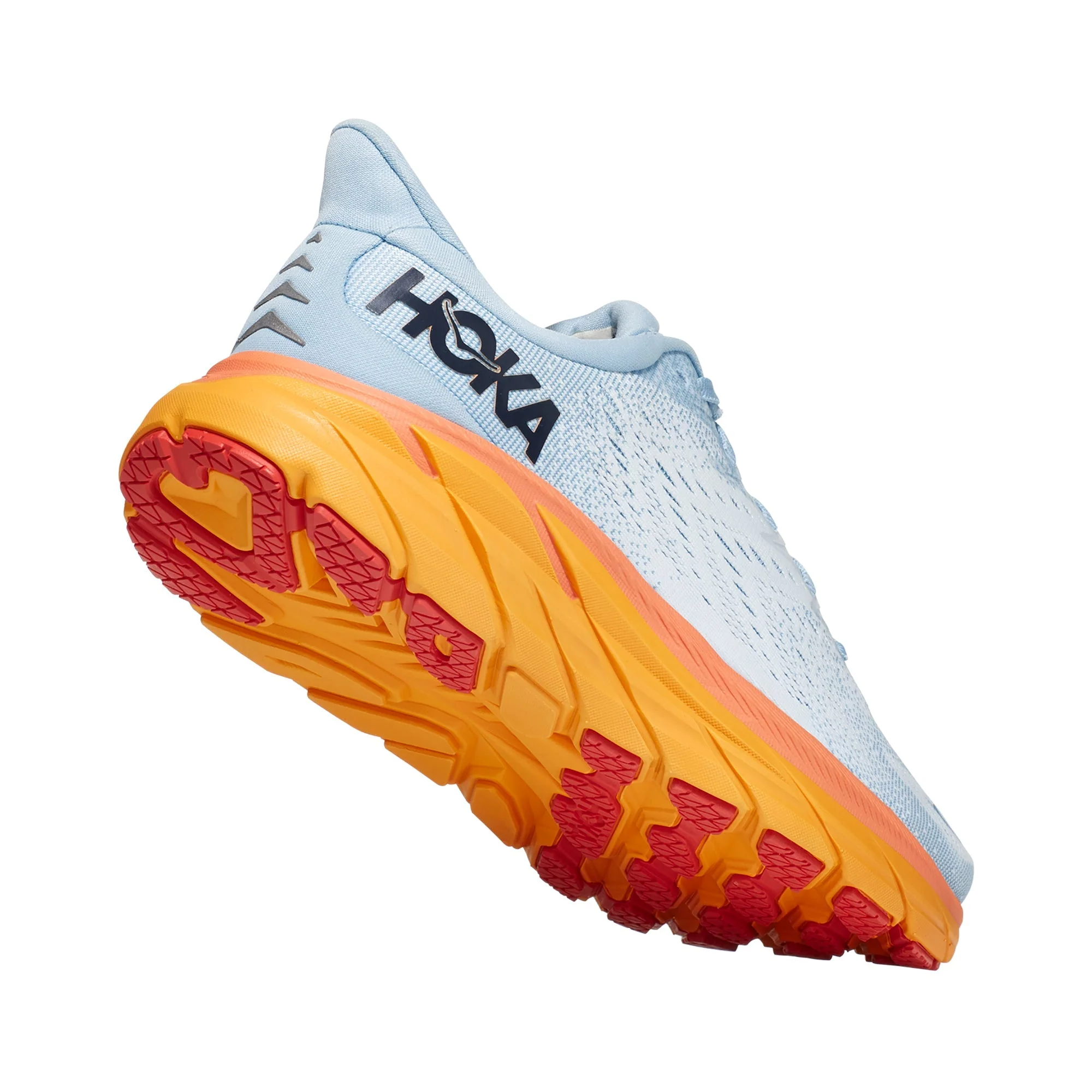 Clifton 8 -  Light Blue/Orange (HOKA er litt liten – ta en størrelse opp.)