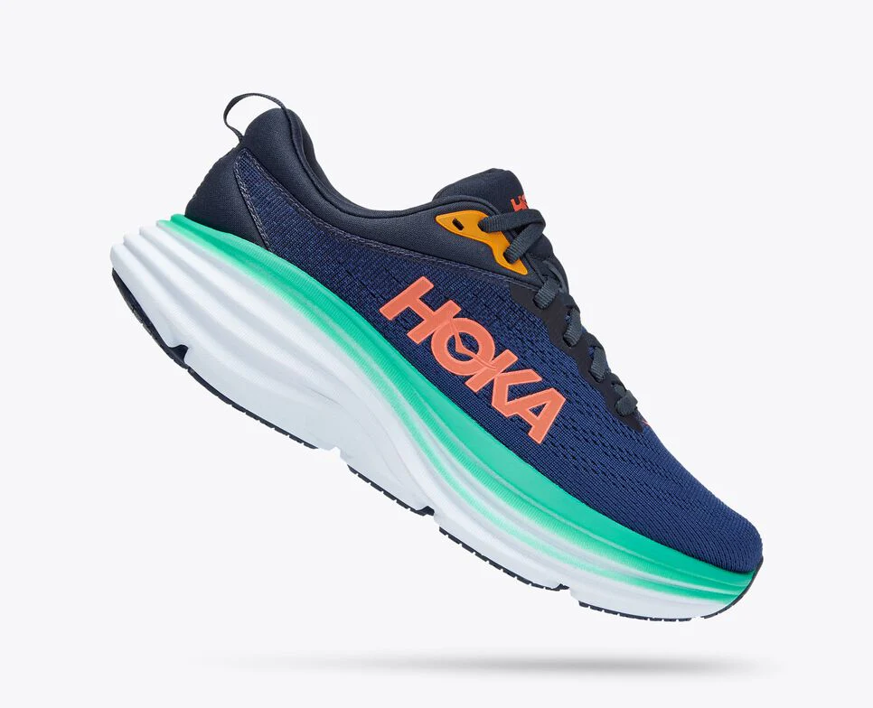BONDI 8 OUTER SPACE / BELLWETHER BLUE (HOKA er litt liten – ta en størrelse opp.)