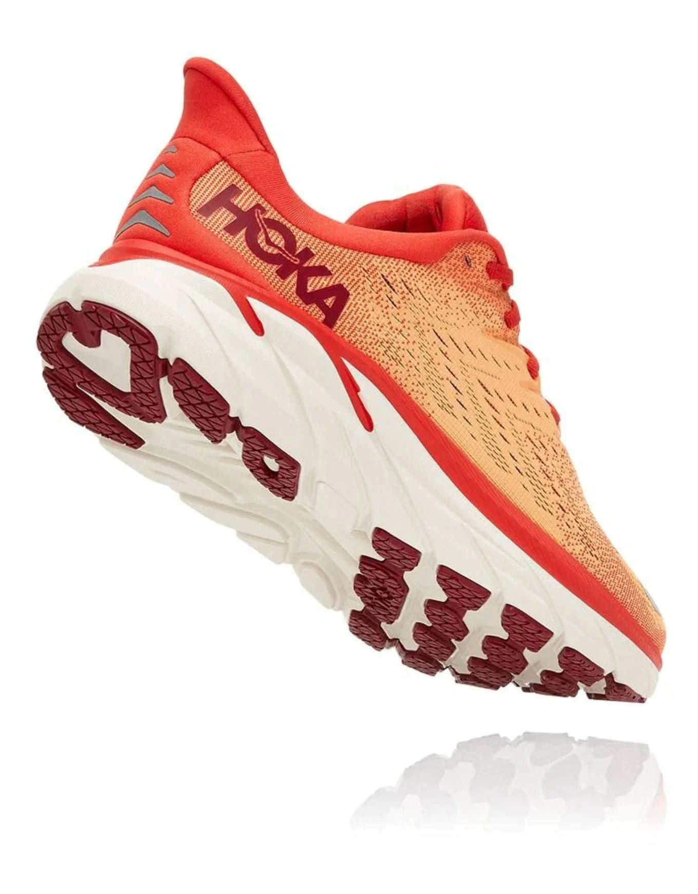 Clifton 8 - Fiesta / Blazing Orange (HOKA er litt liten – ta en størrelse opp.)