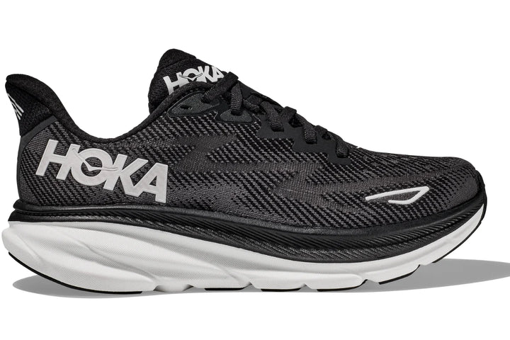 Clifton 9 - BLACK / WHITE (HOKA er litt liten – ta en størrelse opp.)