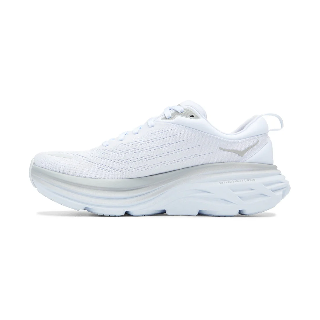 BONDI 8 White / White (HOKA er litt liten – ta en størrelse opp.)