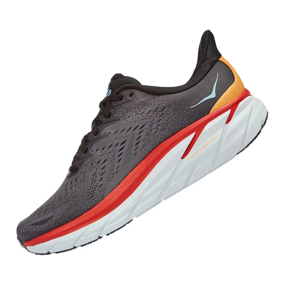 Clifton 8 - Anthracite / Castlerock (HOKA er litt liten – ta en størrelse opp.)