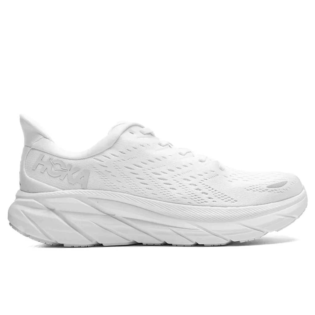 Clifton 8 - WHITE / WHITE (HOKA er litt liten – ta en størrelse opp.)