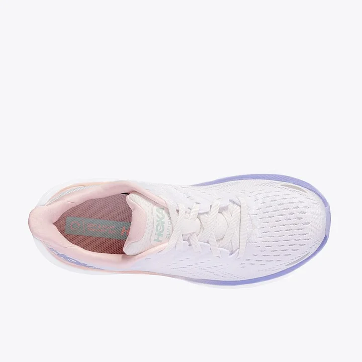Clifton 8 - White / Manganese Crystal Pink (HOKA er litt liten – ta en størrelse opp.)