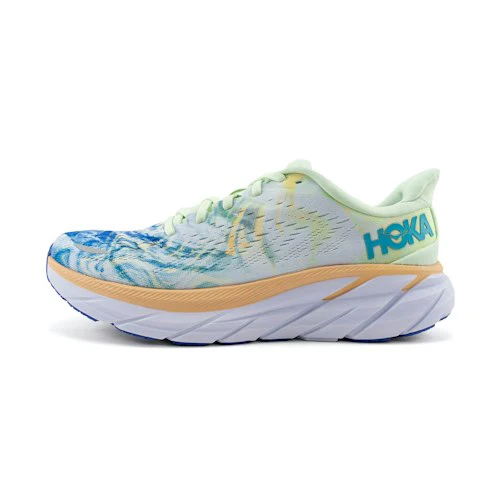 Clifton 8 -  White Blue Tgt (HOKA er litt liten – ta en størrelse opp.)