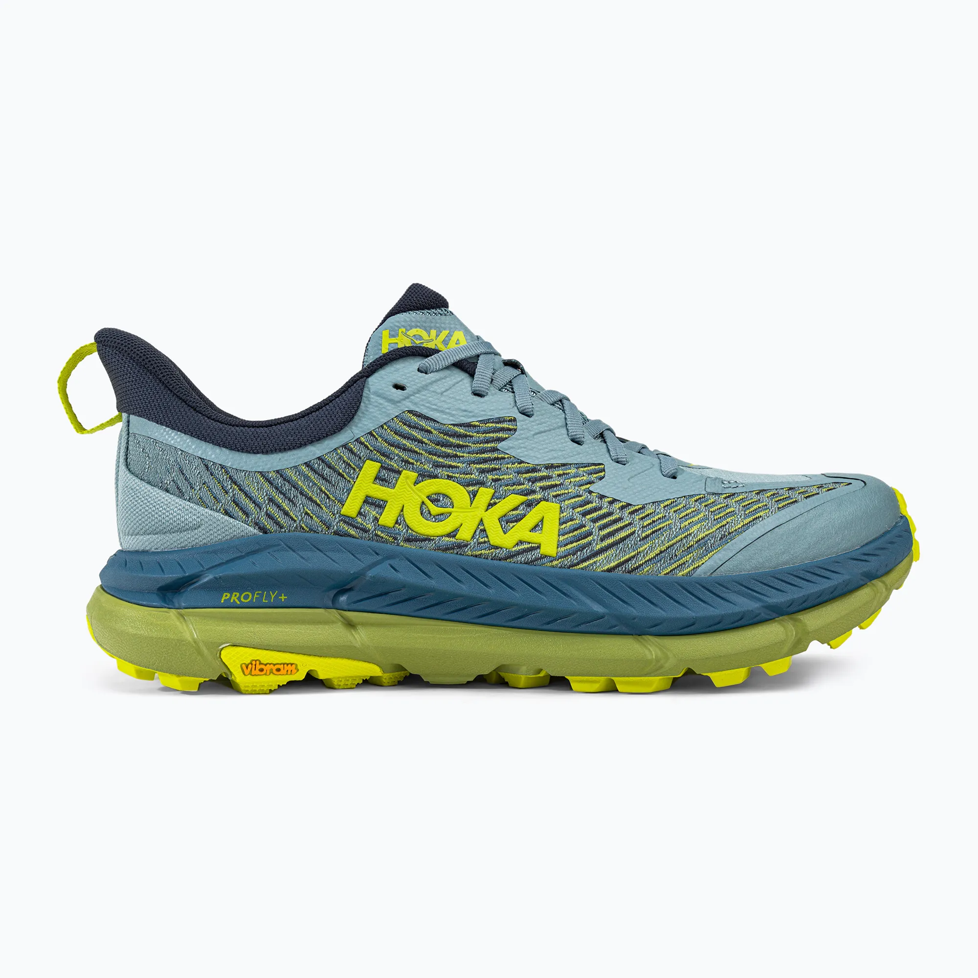 Hoka Mafate Speed 4 blue yellow (HOKA er litt liten – ta en størrelse opp.)