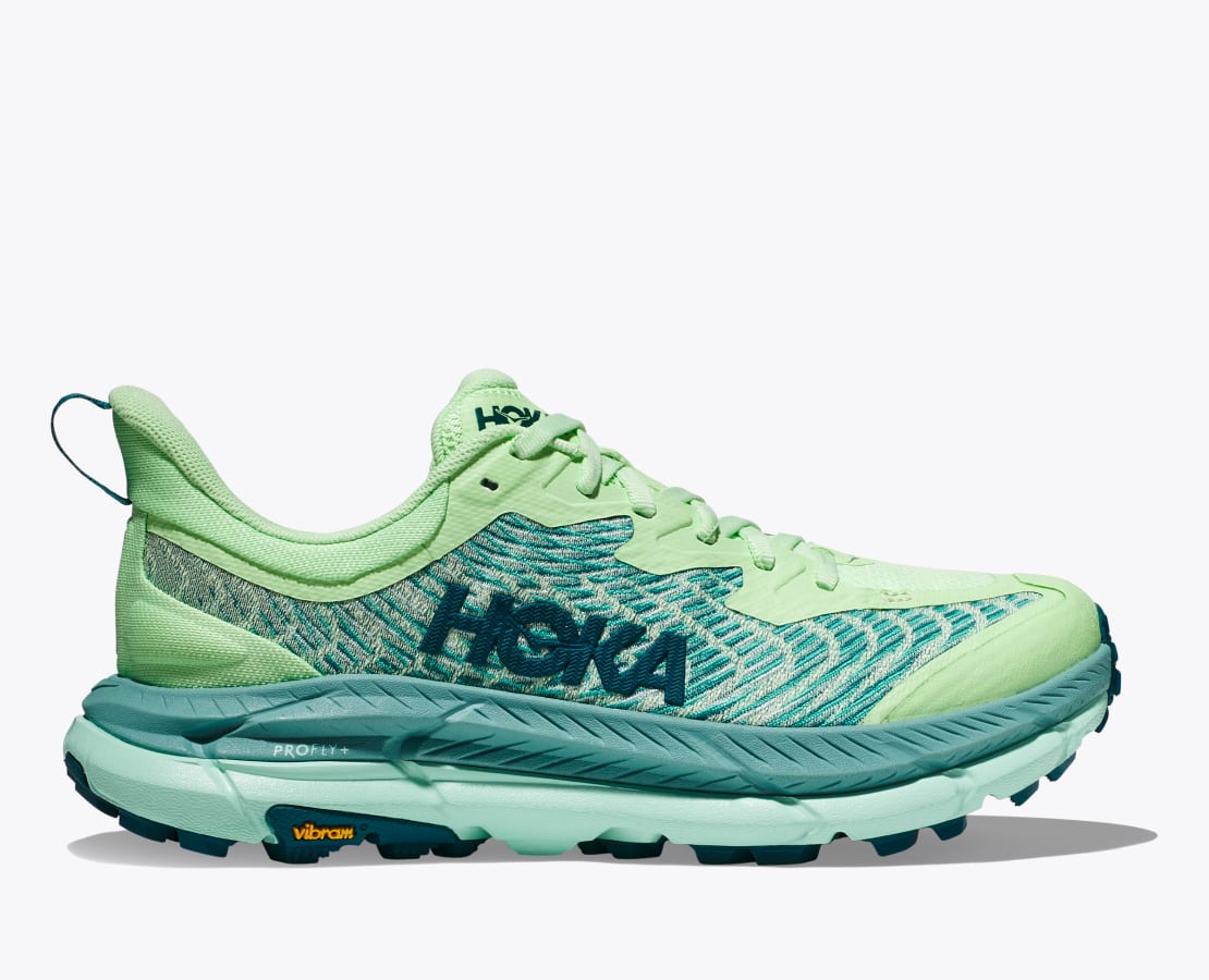 Hoka Mafate Speed 4 Lime Glow Ocean Mist (HOKA er litt liten – ta en størrelse opp.)