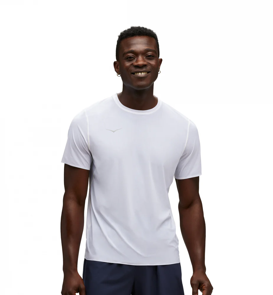 Hoka M AIROLITE RUN SHORT SLEEVE White (HOKA er litt liten – ta en størrelse opp.)
