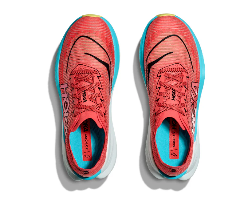 Hoka W MACH X 2 Grapefruit / Electric Coral (HOKA er litt liten – ta en størrelse opp.)