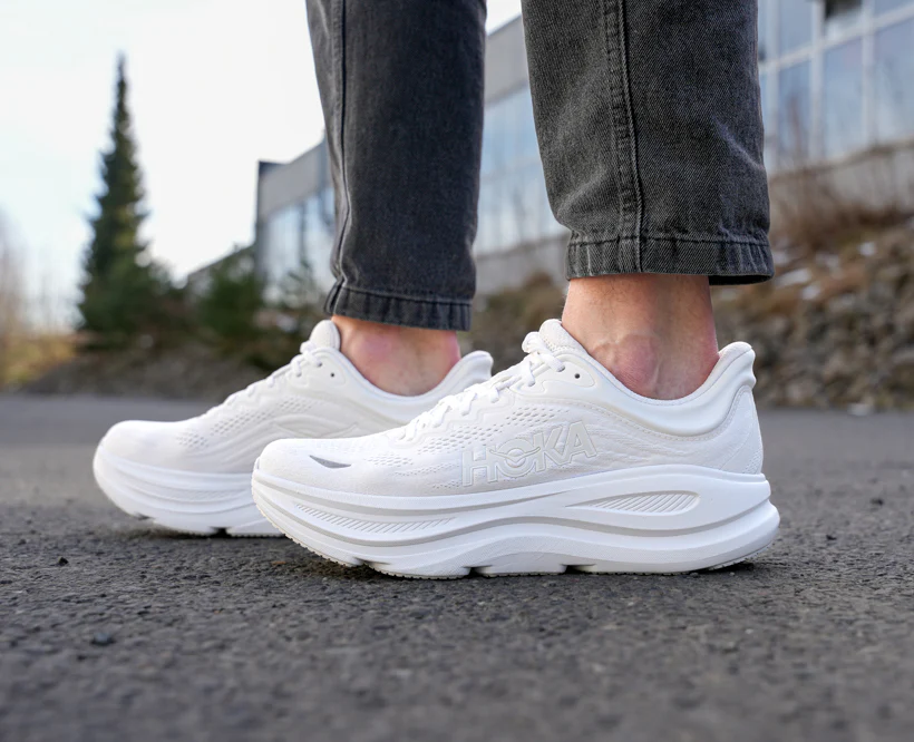 Hoka M BONDI 9 White / White (HOKA er litt liten – ta en størrelse opp.)