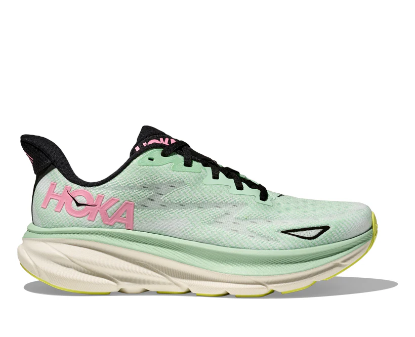 Hoka W CLIFTON 9 Mint Fluorite / Snow Melt (HOKA er litt liten – ta en størrelse opp.)