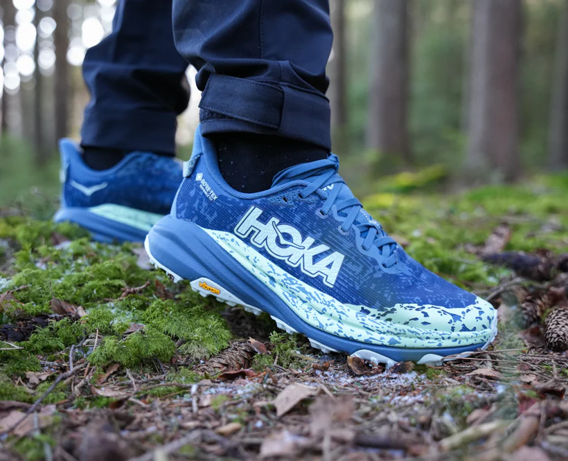 Hoka W SPEEDGOAT 6 GTX Thunder Cloud / Mint Fluorite (HOKA er litt liten – ta en størrelse opp.)