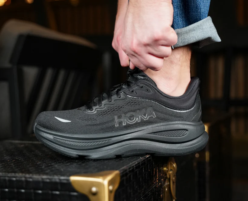 Hoka M BONDI 9 X-WIDE Black / Black (HOKA er litt liten – ta en størrelse opp.)
