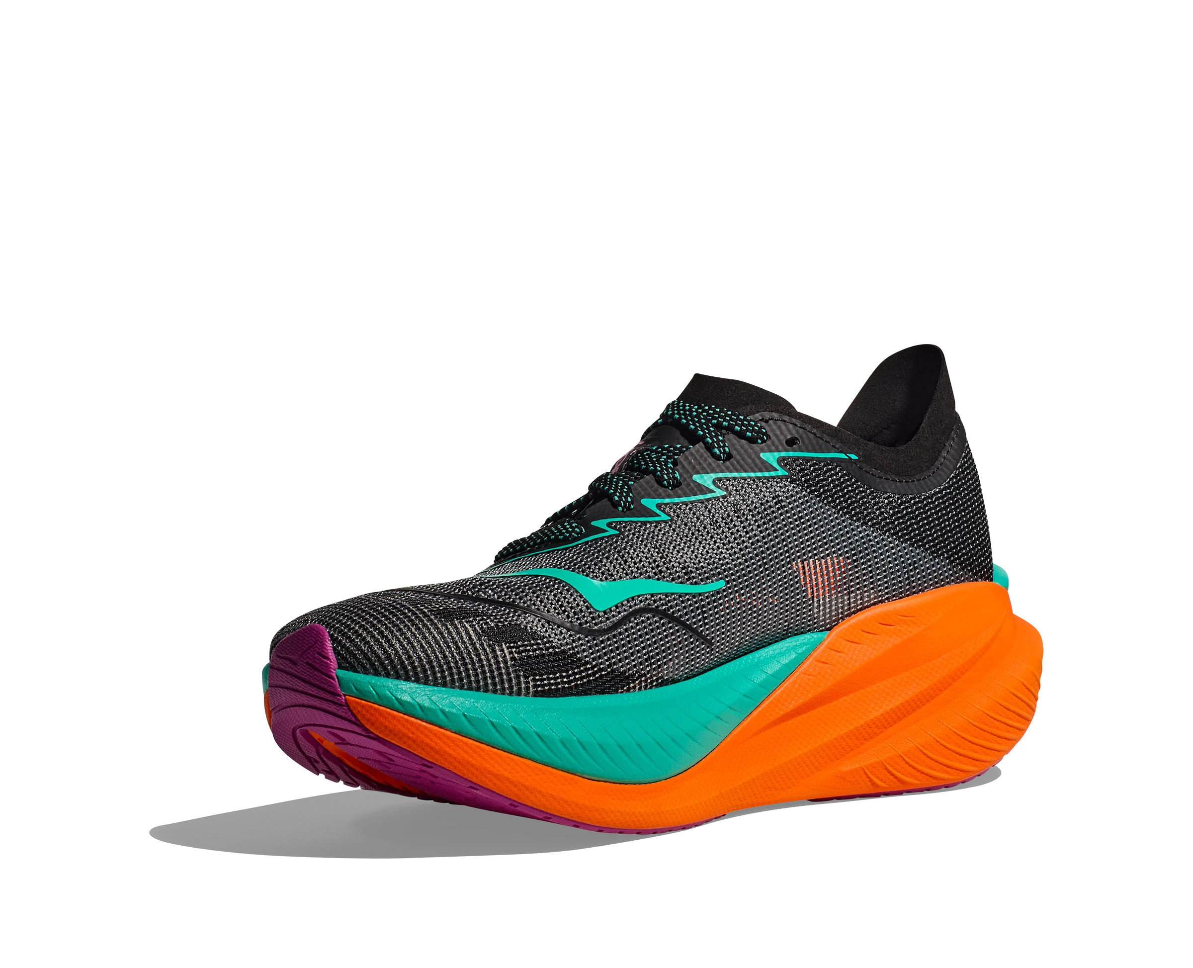 Hoka W MACH X 2 Black / Electric Aqua (HOKA er litt liten – ta en størrelse opp.)