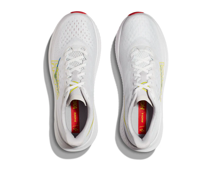 Hoka M MACH 6 White / Nimbus Cloud (HOKA er litt liten – ta en størrelse opp.)