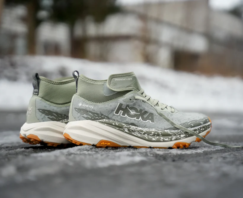 Hoka M SPEEDGOAT 6 MID GTX Sea Moss / Oat Milk (HOKA er litt liten – ta en størrelse opp.)