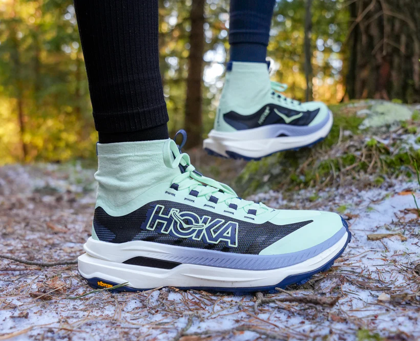 Hoka W TECTON X 3 Mint Fluorite / Varsity Navy (HOKA er litt liten – ta en størrelse opp.)