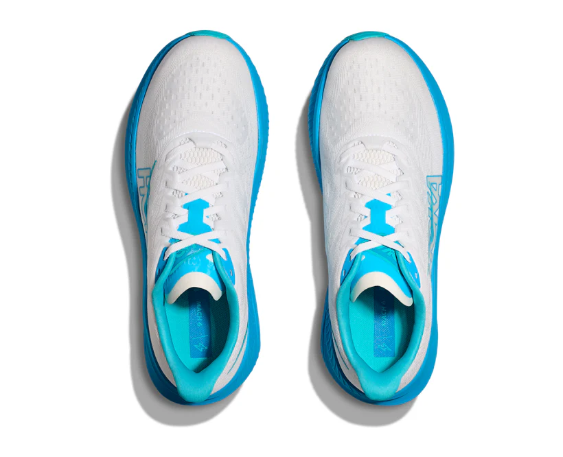 Hoka M MACH 6 White / Skyward Blue (HOKA er litt liten – ta en størrelse opp.)