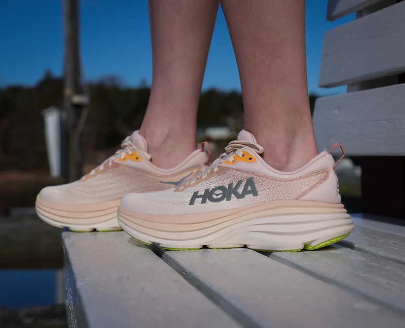 Hoka W BONDI 8 Cream / Vanilla (HOKA er litt liten – ta en størrelse opp.)