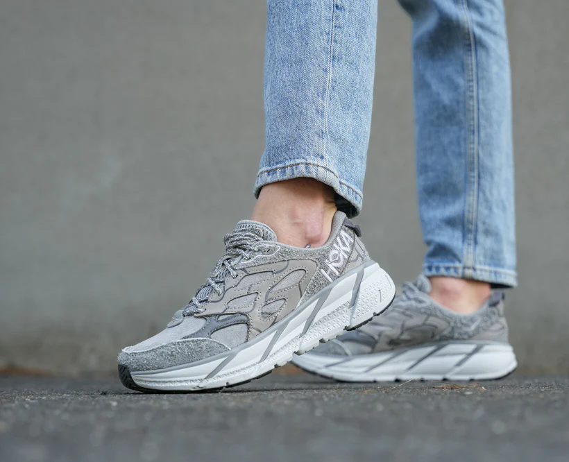Hoka U CLIFTON L SUEDE TP Galactic Grey / Satellite Grey (HOKA er litt liten – ta en størrelse opp.)