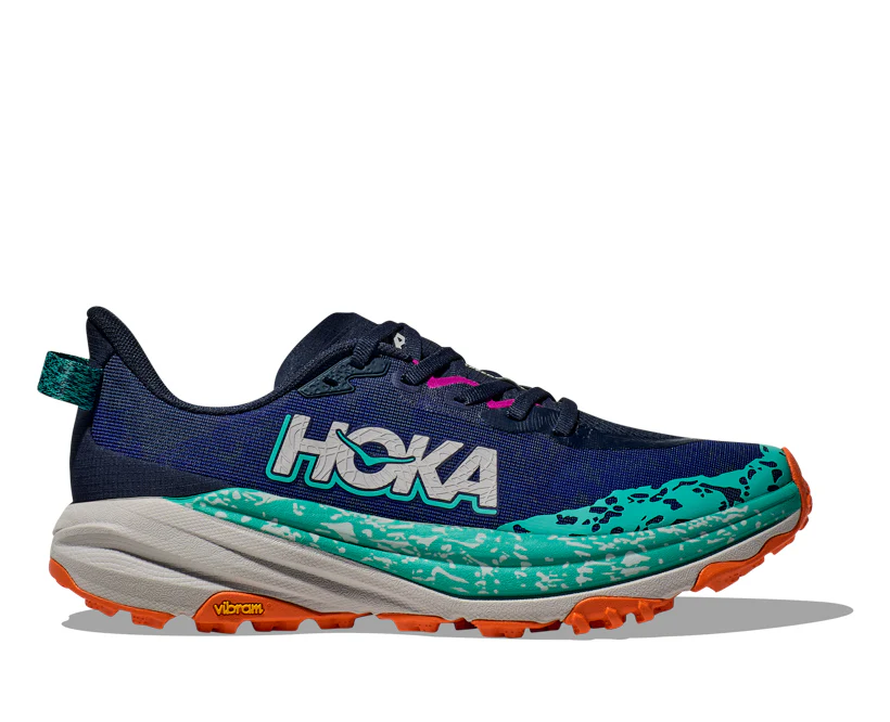 Hoka W SPEEDGOAT 6 WIDE Varsity Navy / Meteor (HOKA er litt liten – ta en størrelse opp.)