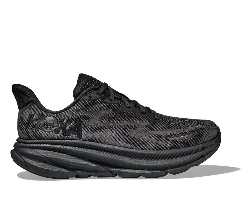 Hoka W CLIFTON 9 Black / Black (HOKA er litt liten – ta en størrelse opp.)